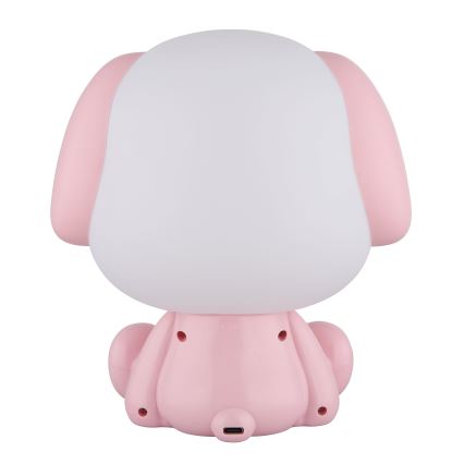 Globo 21761P - Luz nocturna infantil LED recargable y regulable PUPPY 1 W/5 V 500 mAh rosa